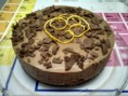 Cheesecake de chocolate com licor de laranja (60 minutos para preparar e 2 horas para gelar)
